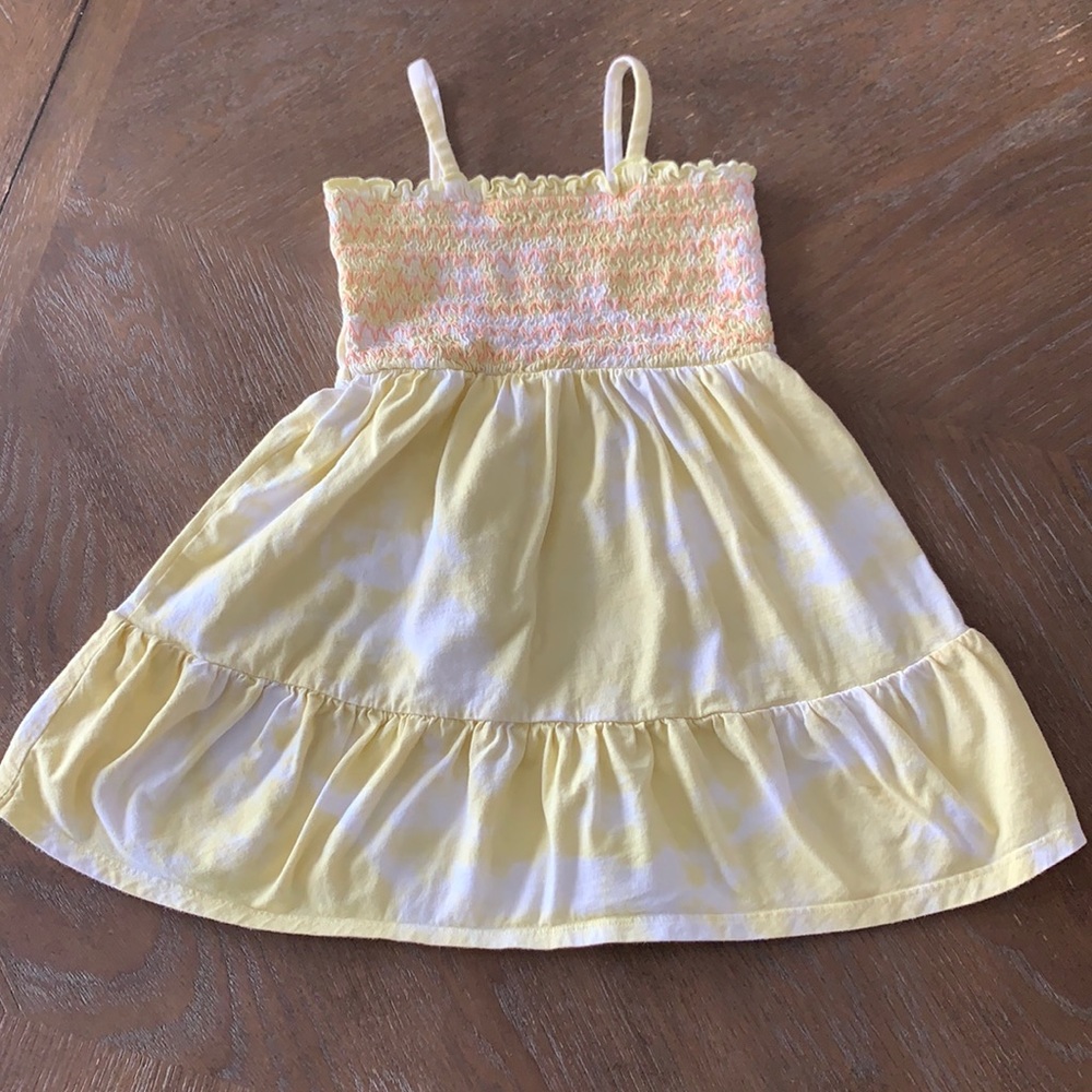 Yellow/white tie dye dress